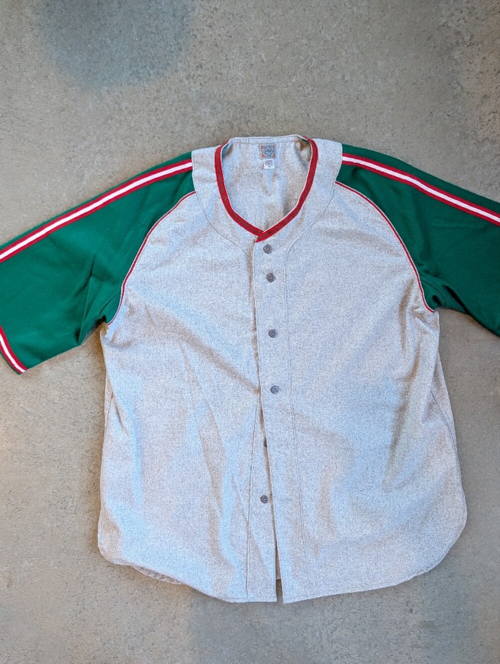 Ebbets Field Baseball Flannel NWOT %100 Wool Jersey XXL Red Grey Green